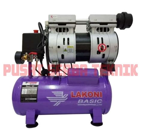 Mesin Kompresor Pompa Angin Oilless Silent 3 4 HP Lakoni Basic 25S