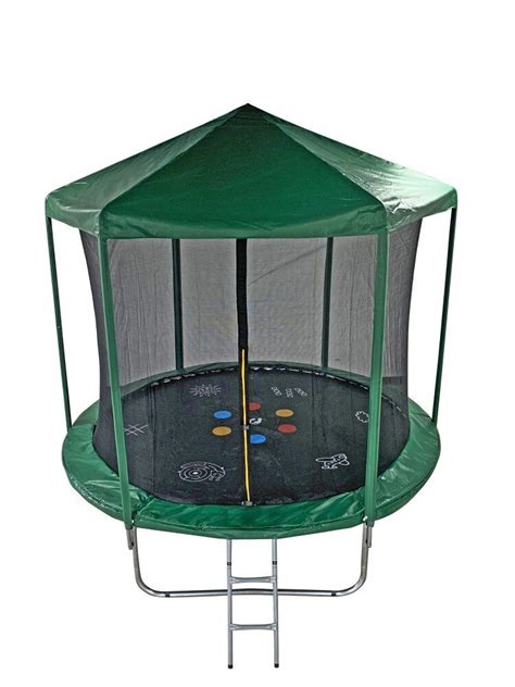 Батут 10FT 3,05м SportElite HOME с принтом, защитной сеткой, крышей и ...