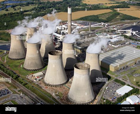 Aerial Image Of Ratcliffe Power Station Nottinghamshire Stock Photo