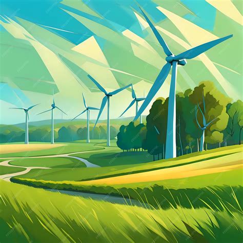 Green Power Sources and Wind Energy Innovations at Work | Premium AI