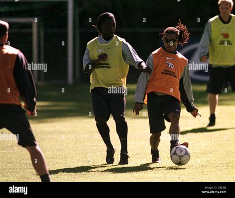 Soccer Euro 2000 Holland Training Clarence Seedorf L And Edgar