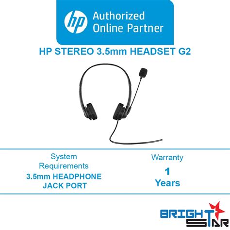 Hp Stereo 35mm Headset G2 Shopee Malaysia