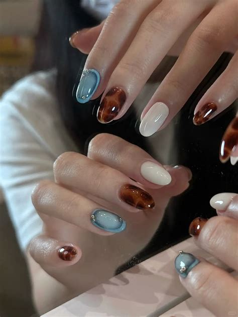 GAOY Jelly Brown Gel Nail Polish Of 6 Transparent Nude White Dark Red Colors Sheer Gel Polish