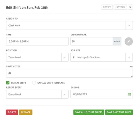 Setting Up Repeating Shifts – When I Work Help Center
