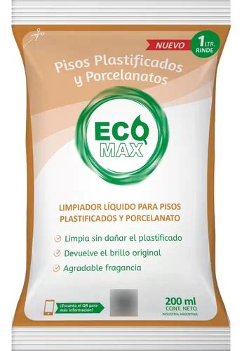 Seiq Limpiador Ecomax Sobre Pisos Plastificados Flotantes Diluir 200mL