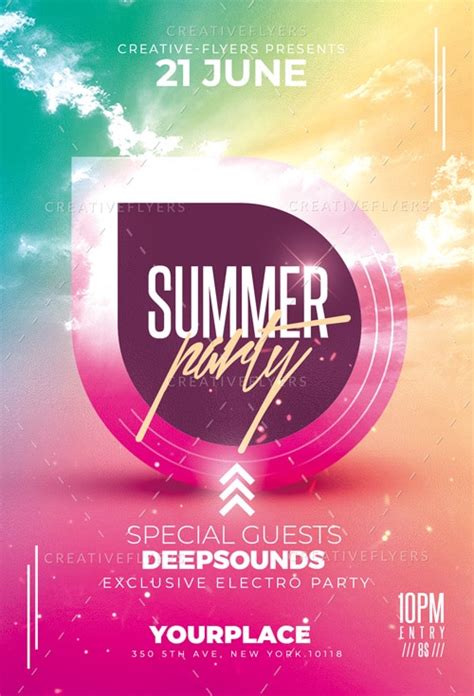 Download New Summer Flyer template Psd - Creative Flyers