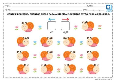 Atividade Direita E Esquerda 1 Ano - Atividade de lateralidade: Direita-esquerda - Ed. Infantil e 1º ano ...