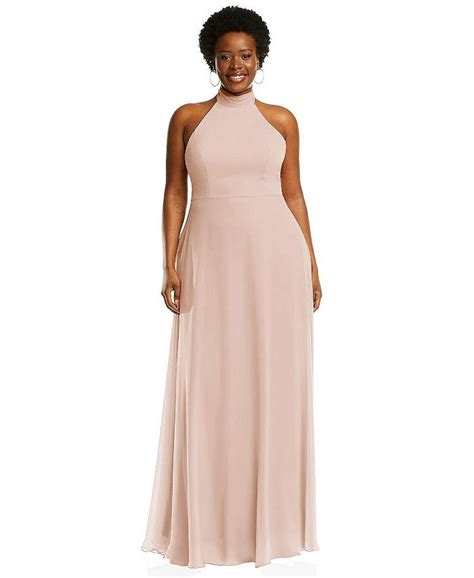 After Six Plus Size High Neck Halter Backless Maxi Dress Macys