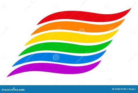 Pride Wave Background Rainbow Lgbt Flag Colors Isolated Lgbtq Gay Pride Stripes Flag Stock