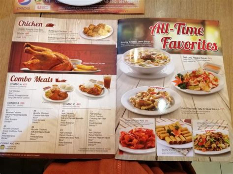 Menu At Classic SAVORY Restaurant Baguio PF Unit 10