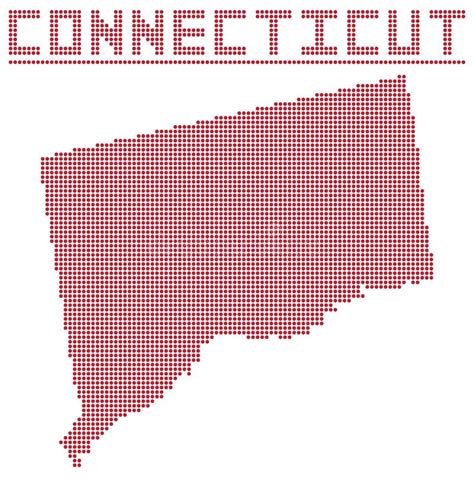 Connecticut Dot Map stock illustration. Illustration of space - 85438910