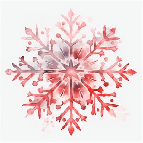 Premium Ai Image Watercolor Snowflake Isolated On White Background