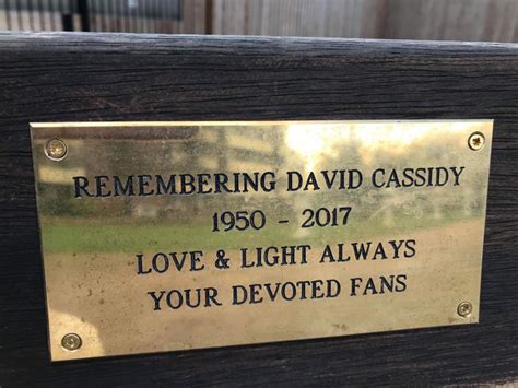 David Cassidy Fans Plaques