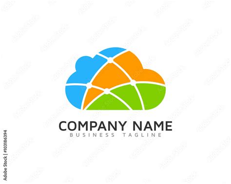 Cloud Computing Logo Design Template Stock Vector | Adobe Stock