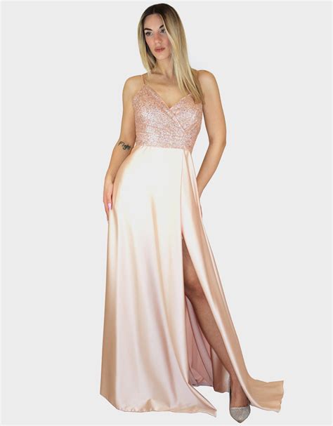 Abito Lungo Nude Elizabeth Moda Collezione Cerimonia Elegante
