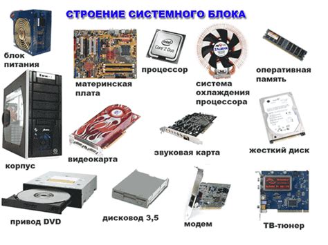 Составляющие пк список: Основные компоненты компьютера — Логос ...