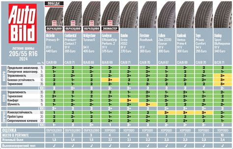 Топ-20 летних шин 205/55 R16 для авто гольф-класса – 2024