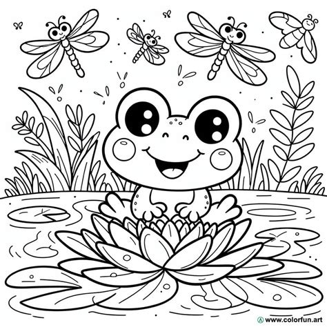 Coloriage D Une Grenouille Mignonne T L Charger Ou Imprimer