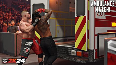 WWE 2K24 Roman Reigns Vs Brock Lesnar Ambulance Match At Raw