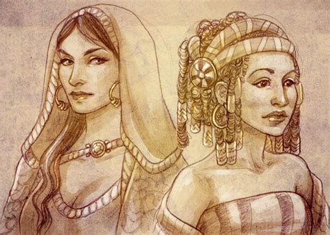 Feministing Sarah And Hagar By Vanessa Rivera De La Fuente Watercolor Skin Tones Bible Art