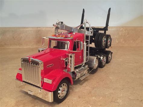 Diecast Kenworth Logging Truck And Log Trailer 1795549969