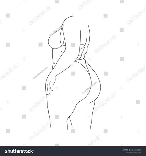 Plus Size Sketch Naked Woman Line Stock Vector Royalty Free 2217138803 Shutterstock