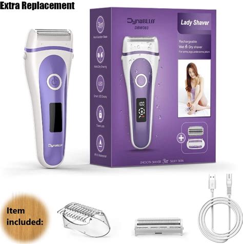 Electric Razor For Women Dynabliss Lady Shaver Bikini Trimmer Wet And Dry Rechargeable Hair