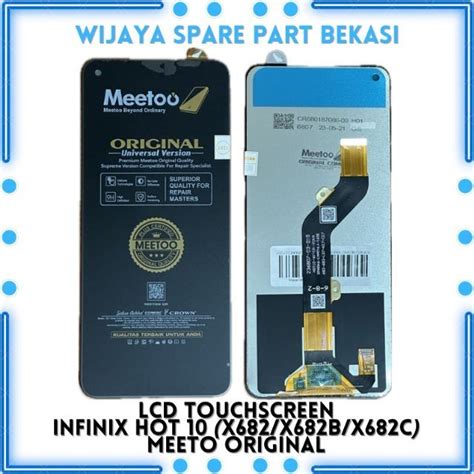 Jual LCD TOUCHSCREEN INFINIX HOT 10 MEETO ORIGINAL X682 B C BLACK Shopee Indonesia