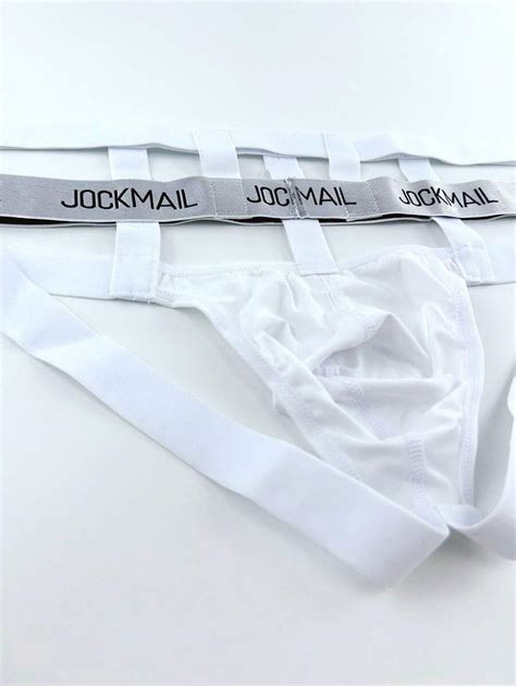 Jockmail Men S Underwear Pc Low Rise Sexy Mesh Hollow Out Double Deck Briefs Bandage Lingerie