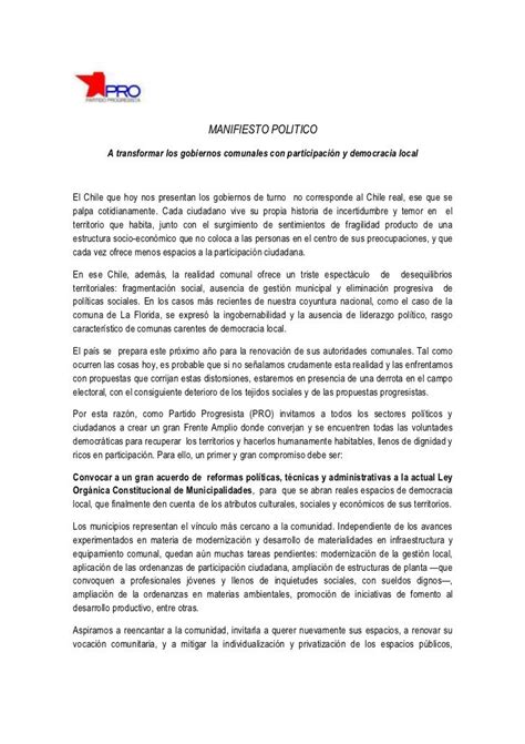 Manifiesto Politico