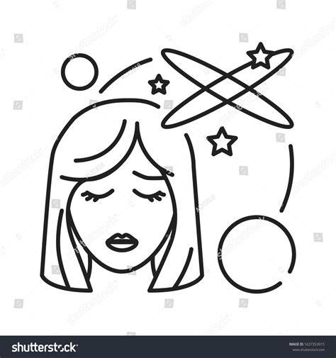 Vertigo Black Line Icon Early Pregnancy Stock Vector (Royalty Free