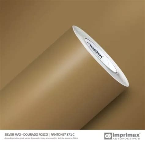 Adesivo Imprimax Silver Max Dourado Fosco Papel De Parede Premium