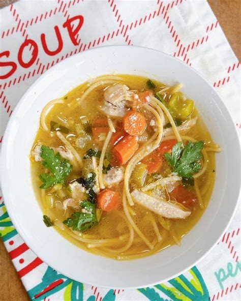 Homemade Chicken Soup With Broken Spaghetti Karinokada