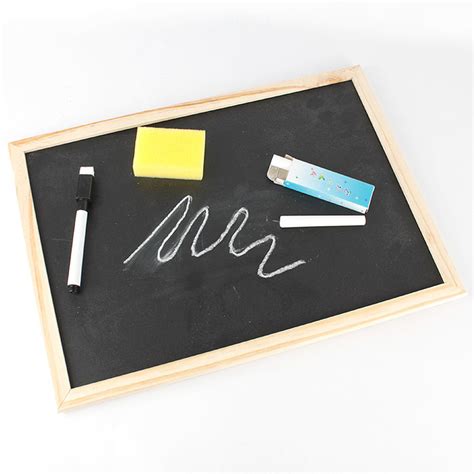 Доска для рисования двусторонняя маркерно-меловая 35*25 см + губка ...