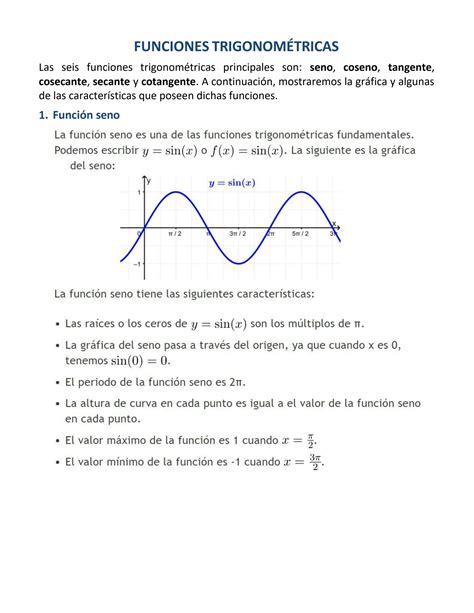 SOLUTION Funciones Trigonom Tricas Studypool