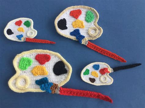 Crochet Paintbrush And Paint Palette Pattern • Kerris Crochet