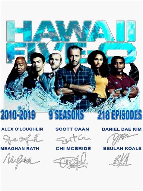 Hawaii Five 0 2010 2019 9 Seasons 218 Episodes Signatures Sticker For