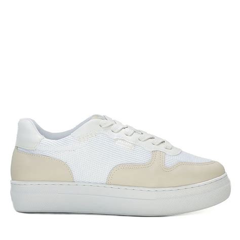 TÊNIS BRANCO E NUDE TELA RECORTES C ANACAPRI Vintedoisk