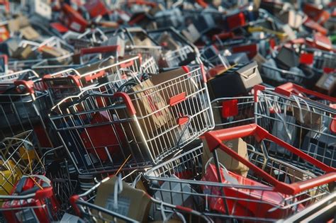 Premium Photo Online Shopping Carts Overflowing With Discounted