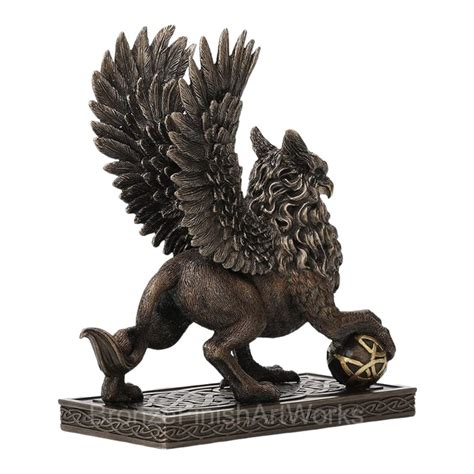 Celtic Griffin Greek Mythology Claw On Sphere Figurine Cold Etsy