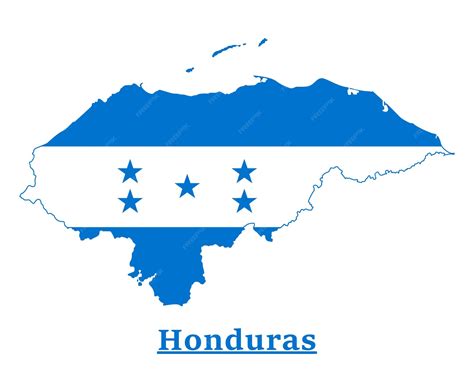 Premium Vector | Honduras national flag map design, illustration of