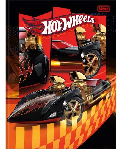 Caderno Brochura Grande Fls Capa Dura Hot Wheels Tilibra Parcelamento Sem Juros