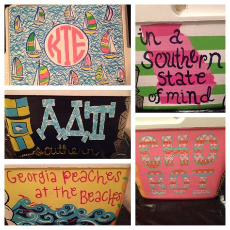 Sorority Cooler Painting Sorority Coolers Cooler Painting Cute Crafts