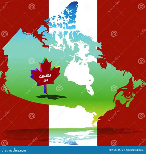 Canada Temperature Map stock vector. Illustration of cartography - 95173476