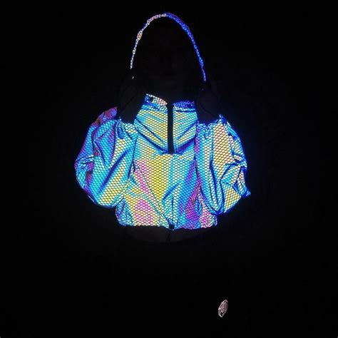 Mesh Jacket Crop Jacket Hooded Jacket Holographic Jacket Colorful