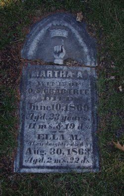 Martha A Heath Crabtree 1845 1869 Homenaje De Find A Grave