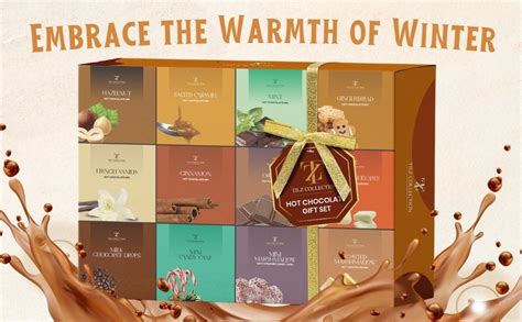 Luxury Hot Chocolate Gift Set 12 Flavour Hot Cocoa Selection Box Indulgent Hot Drinks Hamper