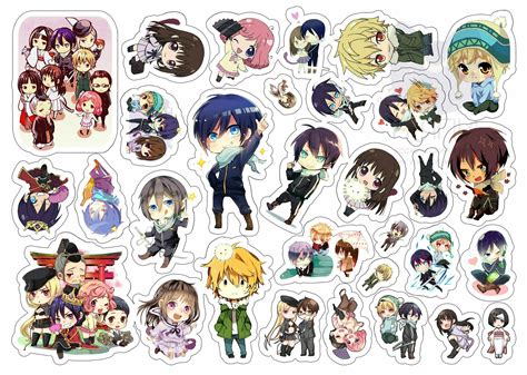 Купить наклейки бумажные А4 по аниме "Бездомный бог" вариант 6 с ...