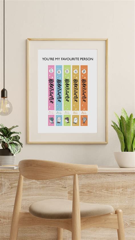 Heartstopper Alice Oseman Inspired Book Stack Print Gay Art Gay Couple Heartstopper Gifts