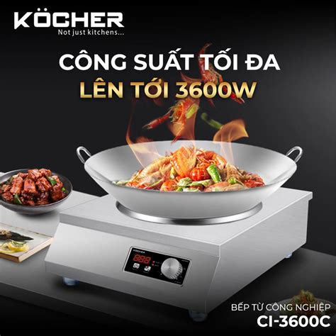 Bếp từ công nghiệp CI-3600C mặt lõm 3600W cho nhà hàng, quán ăn